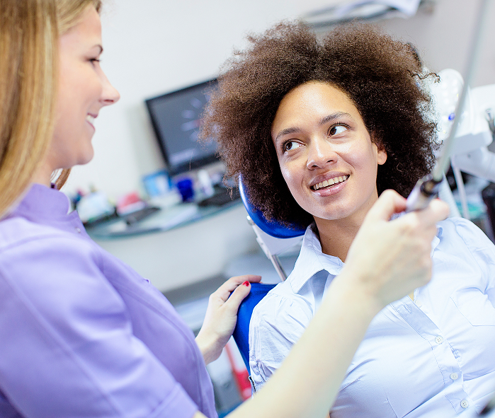 woman at the dentist